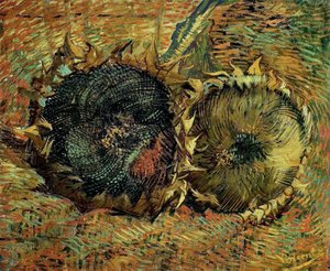 Dos girasoles cortados, 1887 de Vincent van Gogh
