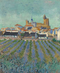 Vista de Saintes-Maries-de-la-Mer, 1888 de Vincent van Gogh
