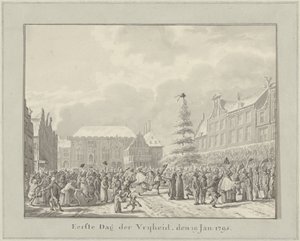 Revolución en Haarlem, 19 de enero de 1795 Primer Día de la Libertad, el 19 de enero. 1791 (título sobre el objeto) de Vincent Jansz. van der Vinne