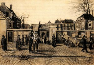 1882, Entrada del Stadsbank van Lening en La Haya. Vincent van Gogh de Vincent van Gogh
