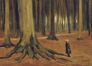 Una niña en un bosque, 1882 de Vincent van Gogh