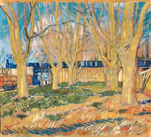 "Avenida de los plátanos cerca de la estación de Arles" (Avenida de los plátanos cerca de la estación de Arles) Pintura de Vincent van Gogh (1853-1890) 1888 París, Museo Rodin de Vincent van Gogh