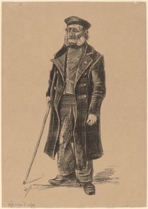 Residente del Asilo de Pobres, de pie de Vincent van Gogh
