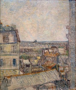 Vista desde la ventana del apartamento en la Rue Lepic de Vincent van Gogh