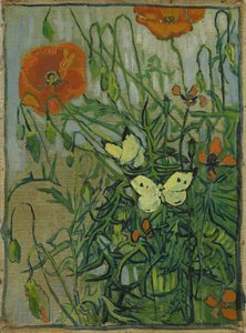 Mariposas y amapolas de Vincent van Gogh