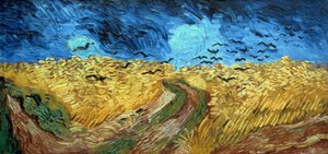 Cuervos sobre campo de trigo, 1890