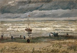 Holandés: Zeegezicht bij Scheveningen Vista del mar en Scheveningen de Vincent van Gogh