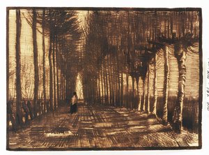 Figura en un camino, 1884 de Vincent van Gogh
