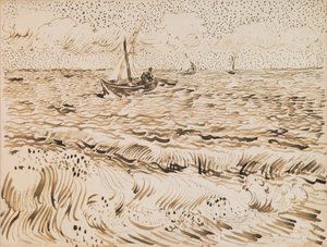 Barcos de pesca en Saintes-Maries-de-la-Mer de Vincent van Gogh
