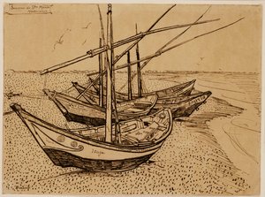 Barcos de Pesca en la Playa de Saintes-Maries-de-la-Mer