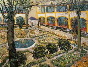 Jardín del hospital en Arles de Vincent van Gogh
