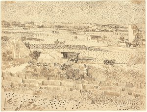 Cosecha--La Llanura de La Crau de Vincent van Gogh