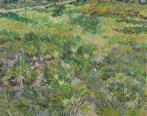 Hierba alta con mariposas de Vincent van Gogh