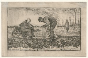 [El trabajo en el campo] de Vincent van Gogh