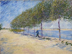 ""Las orillas del Sena, París"" Pintura de Vincent van Gogh (1853-1890) 1887 Ámsterdam, museo Van gogh de Vincent van Gogh