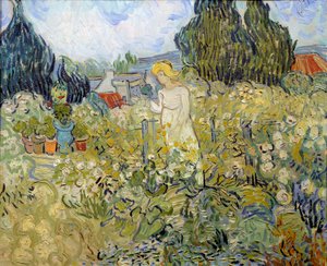 Mademoiselle Gachet en su jardín en Auvers sur Oise de Vincent van Gogh