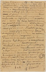 Página de una carta de Vincent a su hermano Theo, ejecutada en Arles, 1888 de Vincent van Gogh