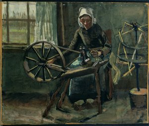 Campesina enrollando bobinas de Vincent van Gogh