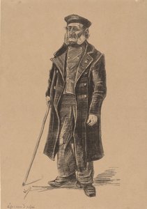 Habitantes del asilo, de pie, 1882 de Vincent van Gogh