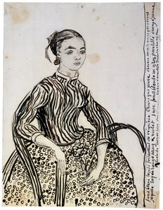 Retrato de una joven dama La Mousmé, 1888 de Vincent van Gogh