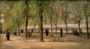 Paseo en el Jardín de Luxemburgo de Vincent van Gogh