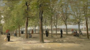Paseo en el Jardín de Luxemburgo de Vincent van Gogh