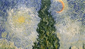 Camino con cipreses de Vincent van Gogh