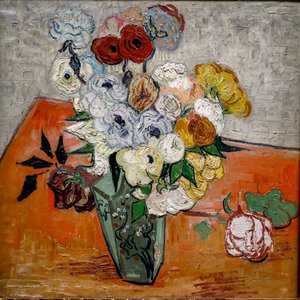 rosas y flores de viento