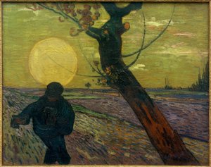 Sembrador al atardecer de Vincent van Gogh