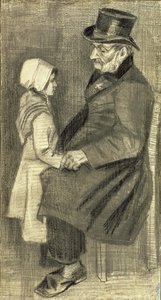 Hombre sentado con su hija, 1882 de Vincent van Gogh