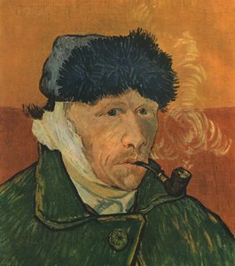 Autorretrato con oreja vendada y pipa, febrero de 1889 de Vincent van Gogh