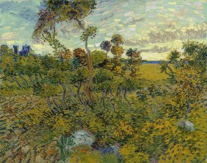 Puesta de sol en Montmajour. 1888 de Vincent van Gogh