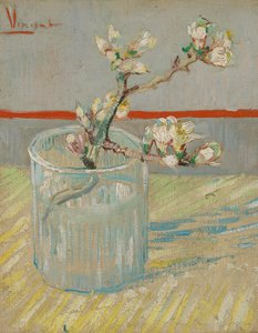 Ramito de flor de almendro en un vaso de Vincent van Gogh