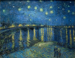 Noche estrellada sobre el Ródano