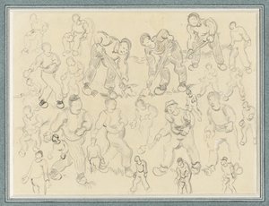 Estudios sobre el trabajo de los campesinos: Sembradores y cavadores de Vincent van Gogh