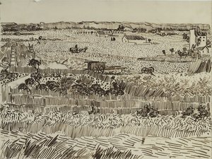 La Cosecha en Provenza para Émile Bernard, 1888 de Vincent van Gogh