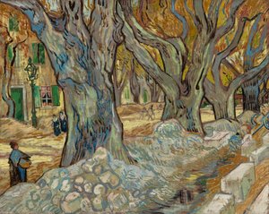 Los Grandes Plátanos, Reparadores de Caminos en Saint-Rémy, 1889 de Vincent van Gogh