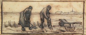 La cosecha de patatas, de una serie de cuatro dibujos que representan las cuatro estaciones de Vincent van Gogh