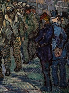 El Patio de la Prisión (detalle) de Vincent van Gogh