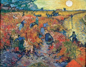 Los viñedos rojos en Arles, 1888