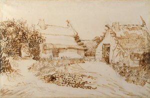 Dos cabañas en Saintes-Maries-de-la-Mer de Vincent van Gogh