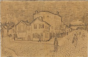 La casa de Vincent en Arles, de una carta a su hermano Theo, ejecutada en Arles, 1888 de Vincent van Gogh