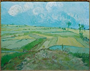 Campos de trigo en Auvers con nubes de lluvia