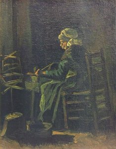 Mujer en la rueca, 1885
