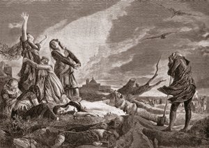 Guerra de Independencia Española (1808-1814). Funeral en La Moncloa, Madrid el 3 de mayo de Vincente Gonzalez Palmaroli
