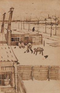 Vista desde la ventana del estudio de Vincent en invierno I (1883)