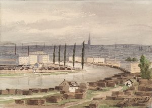El canal del Danubio en Viena de Vincenz Havlicek