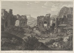 Teatro van Taormina Restos del teatro de Taormina en Sicilia (título sobre objeto) de Vincenzo Alloja