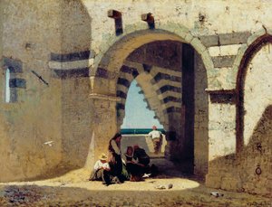 Restos de la iglesia de San Pietro en Portovenere de Vincenzo Cabianca