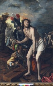 Jesús clavado en la cruz